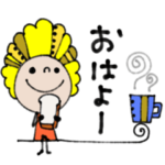 motto柄のアフロちゃん♡ビビット