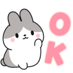 お返事に便利なパンダウサギさん