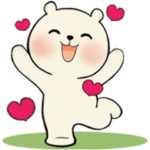 笑顔のラブリーくまさん ♡ やさしい挨拶