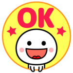 カラフルかわいい☆まんまるスタンプ