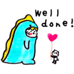 きぐるみ女の子（恐竜さんだゾ）