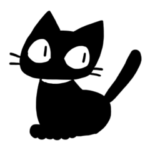 黒猫のスタンプ（English）