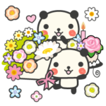 花咲くおめでとうパンダ