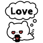 heartful bear Sticker