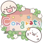 クローバーがいっぱい♡お祝いふきだし