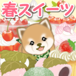 よちよち豆柴と春スイーツ