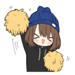 応援する帽子大好きっ子のんちゃん