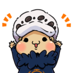 ONE PIECE　小さいキッドとローのスタンプ