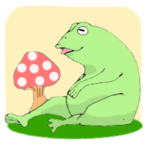 親切なカエルのスタンプ