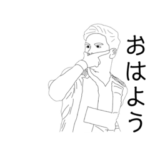 サッカー　黒白絵