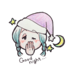 どこか懐かしい少女マンガ風スタンプ