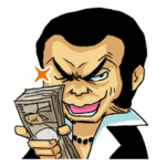 ちょっとこわい顔のおじさん（返事向き）