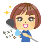 ゴルフ女子の可愛いスタンプ（青）