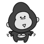 シュールなミニゴリラ