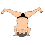 踊るお相撲さん