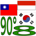 90°8-インドネシア – 台湾 – 韓国 –