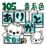 シーズー犬 105『青色系』