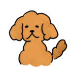動く！茶色のトイプードルのスタンプ
