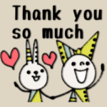 motto柄のリボンちゃん♡挨拶