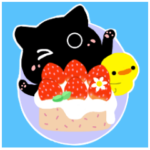 黒ネコさんのBIGなあいさつスタンプ