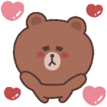 ◯ブラウンとコニーのかわいいスタンプ◯8