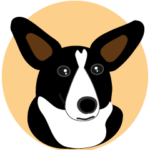 カール君スタンプ。Ｋ家のいたずら犬です。