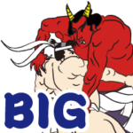 気合十分！桃太郎と鬼のBIGスタンプ