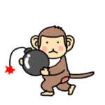 猿芝居スタンプ(英語版）