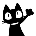 黒猫のスタンプ（English）2