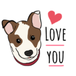 ♡雑種犬モカスタンプ♡English version