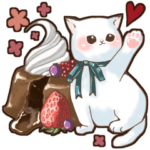 スイーツで一息♡癒しの猫スタンプ