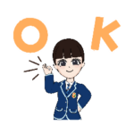 女子学生のスタンプ。