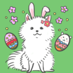 春の白もふスタンプ