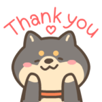 よく動く柴犬のスタンプ