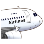 リアルな飛行機スタンプ