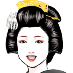 日本の美　花街　スタンプ