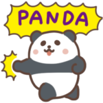 しろくろパンダのスタンプ