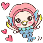 キュートなアマビエちゃんスタンプ♡