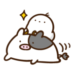 ちょこうし&もちエナガのコラボスタンプ