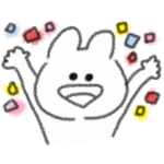 シンプルにうさぎ①スタンプ