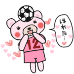 女子のサッカースタンプ