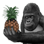 動く面白いゴリラ