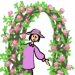 ガーデニング好き女性スタンプ