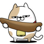 動く 擦れねこ2（ぶち）