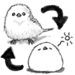 無気力なシマエナガは豆大福になりました。