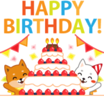 動く！柴犬「ムサシ」　誕生日＆お祝い