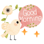 動く！✳︎花と小鳥の優しいスタンプ✳︎