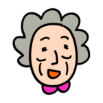 かわいいグレイヘアおばあちゃん用スタンプ