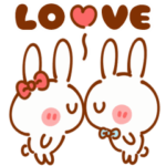 動く！カップル♥うさぎ