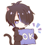 くろねこ男子スタンプ